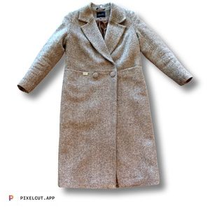 S/ 44 ❣️Wool/cashmere coat detachable fur collar